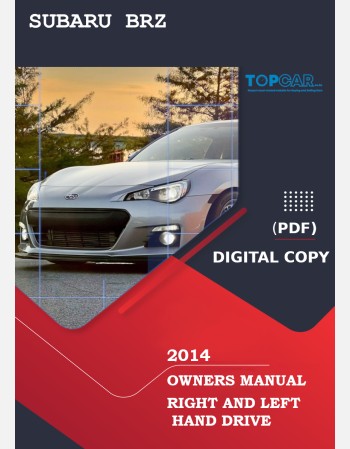 subaru brz 2014 owners manual rhd and lhd